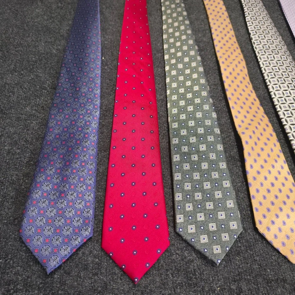 Designer Silk Tie Lot 6pc Ermenegildo Zegna Charles Tyrwhitt Robert Talbott